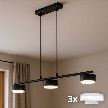 Brilagi - LED-Pendelleuchte MONO mit Kabelaufhängung 3xGX53/30W/230V schwarz