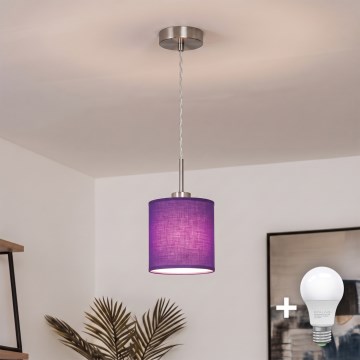 Brilagi - LED-Pendelleuchte NUBILA an Kabel 1xE27/60W/230V Ø 14 cm, violett