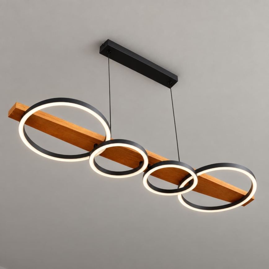 BRILAGI - LED-Pendelleuchte PLANK an Kabel, LED/35W/230V, 4000K, 30x100 cm, Holz