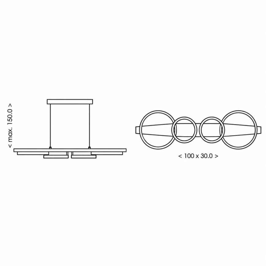 BRILAGI - LED-Pendelleuchte PLANK an Kabel, LED/35W/230V, 4000K, 30x100 cm, Holz