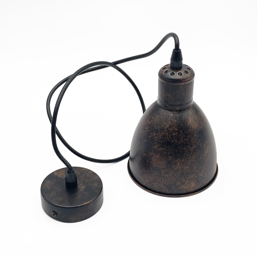 Brilagi - LED-Pendelleuchte RIDDY mit Kabelaufhängung 1xE27/60W/230V Kupfer/Patina