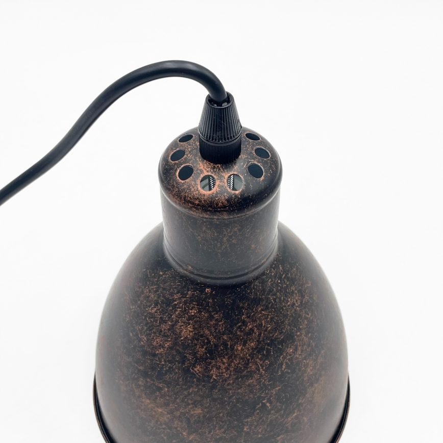 Brilagi - LED-Pendelleuchte RIDDY mit Kabelaufhängung 1xE27/60W/230V Kupfer/Patina