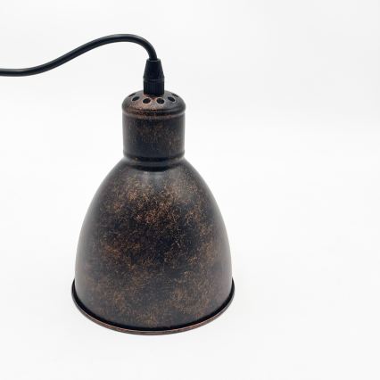 Brilagi - LED-Pendelleuchte RIDDY mit Kabelaufhängung 1xE27/60W/230V Kupfer/Patina