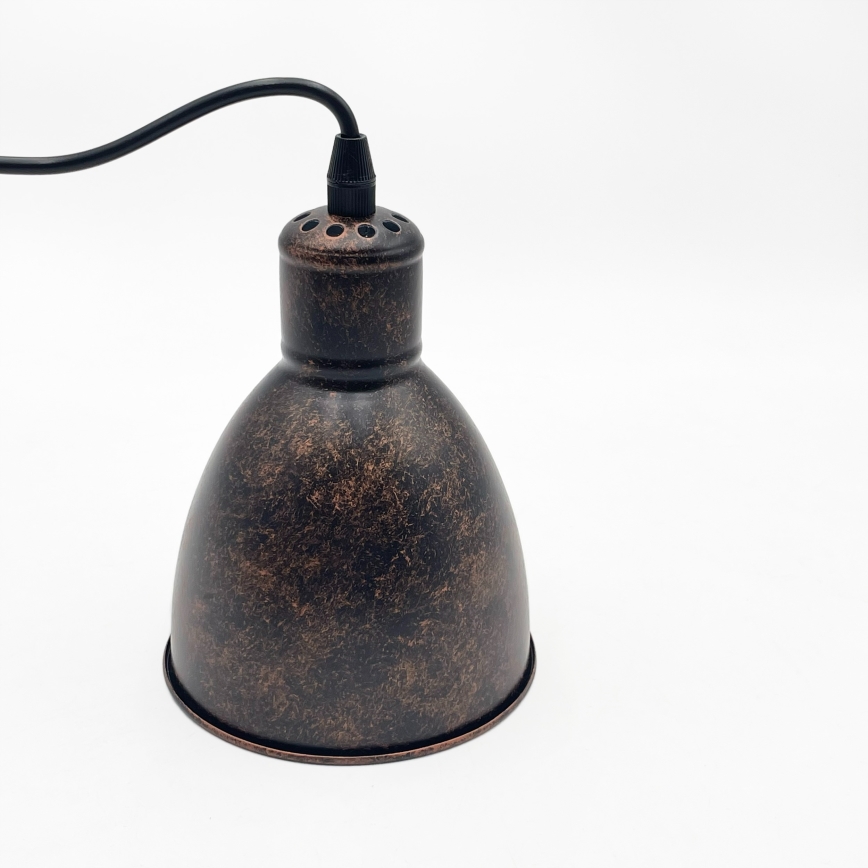 Brilagi - LED-Pendelleuchte RIDDY mit Kabelaufhängung 1xE27/60W/230V Kupfer/Patina