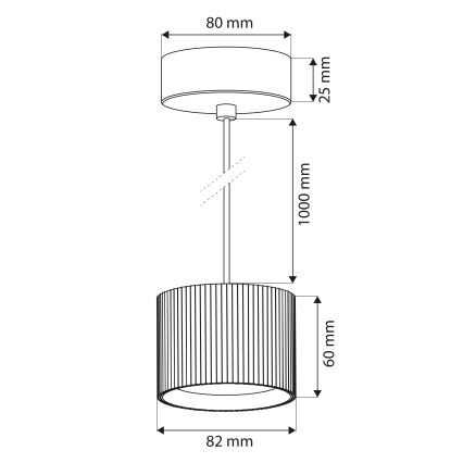 Brilagi - LED Pendelleuchte STRIPY an Kabel 1xGX53/15W/230V schwarz