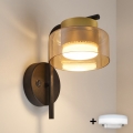 Brilagi - LED RGB+CCT dimmbare Wandleuchte AURA LUX 1xGX53/14W/230V 2700-6500K Wi-Fi Tuya schwarz/gold