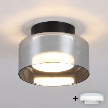 Brilagi - LED RGB+CCT dimmbarer Einbau-Spot AURA LUX 1xGX53/14W/230V 2700-6500K Wi-Fi Tuya Schwarz/Rauchgrau