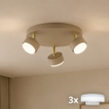Brilagi - LED RGB+CCT dimmbarer Einbaustrahler MONO 3xGX53/14W/230V 2700-6500K Wi-Fi Tuya beige/gold