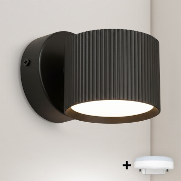 Brilagi - LED RGB+CCT dimmbarer Wandstrahler STRIPY 1xGX53/14W/230V 2700-6500K Wi-Fi Tuya schwarz