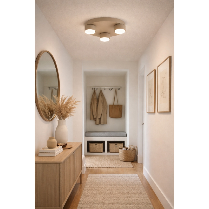 Brilagi - LED RGB+CCT dimmbare Deckenleuchte MONO 3xGX53/14W/230V 2700-6500K Wi-Fi Tuya Ø 30 cm beige
