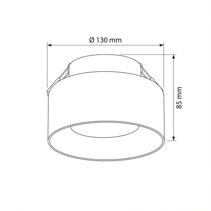 BRILAGI - LED RGB+CCT dimmbare Einbauleuchte AURA LUX 1xGX53/14W/230V 2700-6500K Wi-Fi Tuya schwarz/rauchfarben