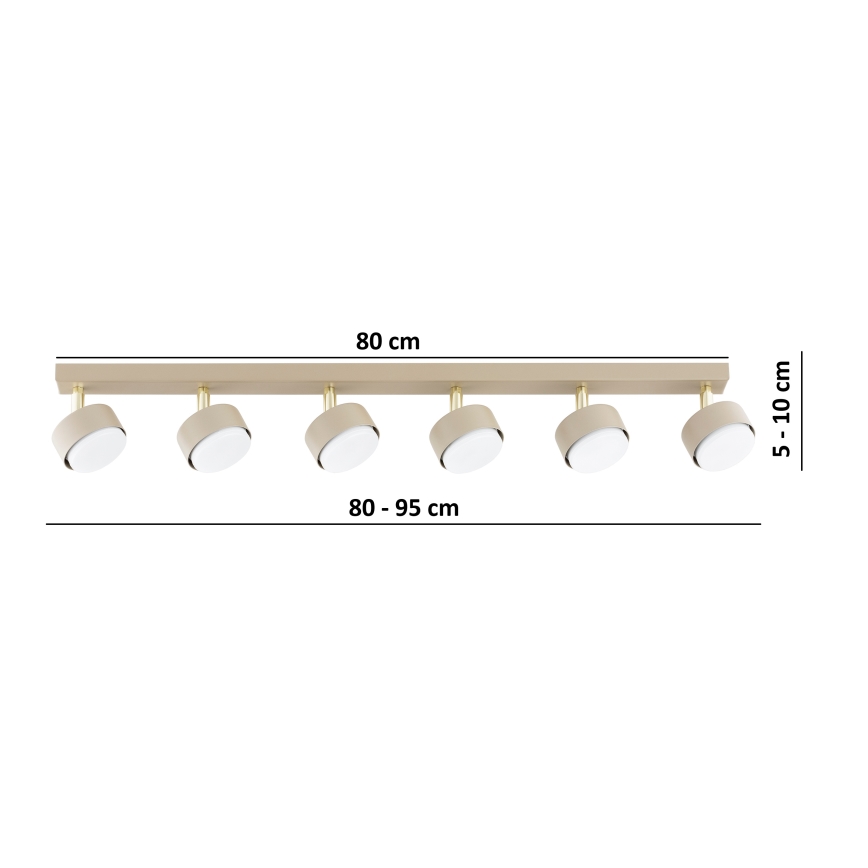 BRILAGI - dimmbarer LED RGB+CCT Einbaustrahler MONO 6xGX53/14W/230V 2700-6500K Wi-Fi Tuya beige/gold