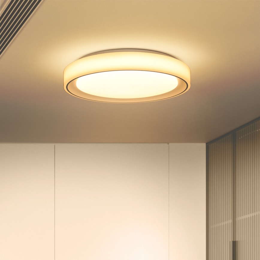 Brilagi - LED RGB dimmbare Deckenleuchte FLOCO LED/30W/230V Ø 39,5 cm 3000-6500K Wi-Fi Tuya + LED/6W + Fernbedienung