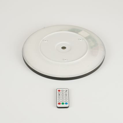 Brilagi - LED RGBW dimmbare Deckenleuchte ULTRA SLIM LED/18W/230V 2700–6500K Ø 30 cm schwarz + Fernbedienung