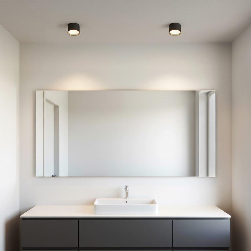 BRILAGI - LED RGB+CCT dimmbarer Badezimmer-Einbaustrahler SMOOTH1xGX53/14W/230V 60x82 mm 2700-6500K Wi-Fi Tuya schwarz IP54