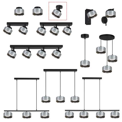 BRILAGI - LED RGB+CCT Dimmbarer Deckenspot AURA LUX 1xGX53/14W/230V 2700-6500K Wi-Fi Tuya schwarz/rauchfarben