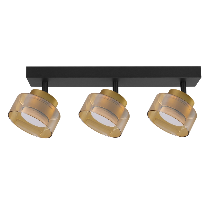 Brilagi - LED RGB+CCT dimmbarer Einbaustrahler AURA LUX 3xGX53/14W/230V 2700-6500K Wi-Fi Tuya schwarz/gold