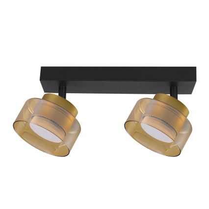 BRILAGI - LED RGB+CCT Dimmbarer Einbaustrahler AURA LUX 2xGX53/14W/230V 2700-6500K Wi-Fi Tuya schwarz/gold