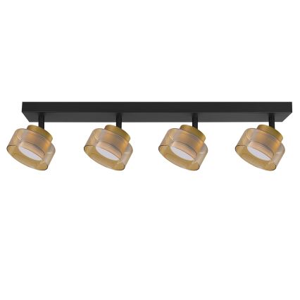 BRILAGI - LED RGB+CCT dimmbarer Deckenspot AURA LUX 4xGX53/14W/230V 2700-6500K Wi-Fi Tuya schwarz/gold
