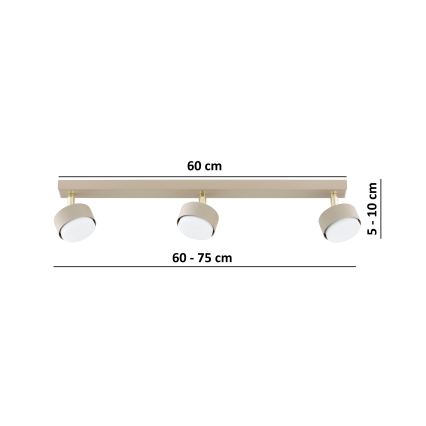 Brilagi - LED RGB+CCT dimmbarer Einbaustrahler MONO 3xGX53/14W/230V 2700-6500K Wi-Fi Tuya beige
