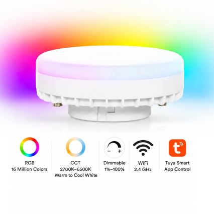 Brilagi - LED RGB+CCT dimmbarer Einbaustrahler STRIPY 1xGX53/14W/230V 2700-6500K Wi-Fi Tuya goldfarben