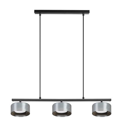 BRILAGI - LED RGB+CCT dimmbare Pendelleuchte an Stahlseil AURA LUX 3xGX53/14W/230V 2700-6500K Wi-Fi Tuya schwarz/rauchfarben