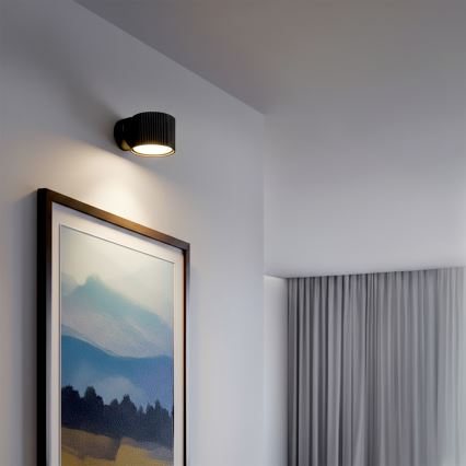 Brilagi - LED RGB+CCT dimmbarer Wandstrahler STRIPY 1xGX53/14W/230V 2700-6500K Wi-Fi Tuya schwarz