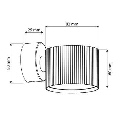 Brilagi - LED RGB+CCT dimmbarer Wandstrahler STRIPY 1xGX53/14W/230V 2700-6500K Wi-Fi Tuya schwarz