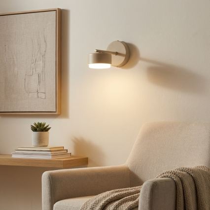 Brilagi - LED RGB+CCT dimmbare Wandleuchte MONO 1xGX53/14W/230V 2700-6500K Wi-Fi Tuya beige