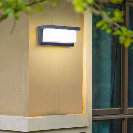 Brilagi - LED RGBW dimmbare Außenwandleuchte BRICKY 1xE27/9W/230V 2700-6500K anthrazit IP54