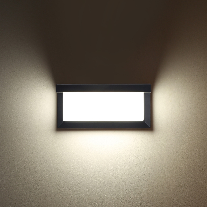 Brilagi - LED RGBW dimmbare Außenwandleuchte BRICKY 1xE27/9W/230V 2700-6500K anthrazit IP54