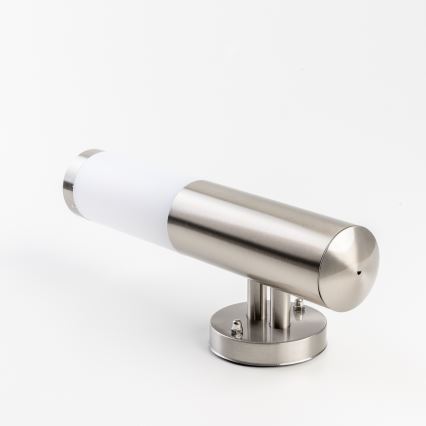 BRILAGI - LED RGBW dimmbare Außen-Wandleuchte ELIA 1xE27/6,5W/230V 2700-6500K IP44 Wi-Fi mattchrom