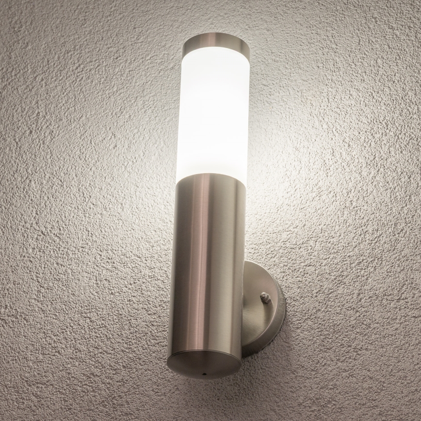 BRILAGI - LED RGBW dimmbare Außen-Wandleuchte ELIA 1xE27/6,5W/230V 2700-6500K IP44 Wi-Fi mattchrom