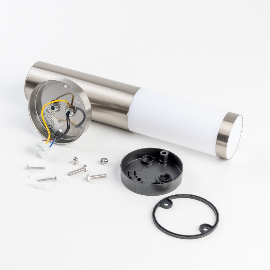 BRILAGI - LED RGBW dimmbare Außen-Wandleuchte ELIA 1xE27/6,5W/230V 2700-6500K IP44 Wi-Fi mattchrom