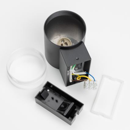 Brilagi - LED RGBW dimmbare Außen-Wandleuchte MATERA 1xGU10/6W/230V 3000K IP54 schwarz + Fernbedienung