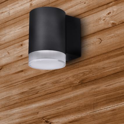 Brilagi - LED RGBW dimmbare Außen-Wandleuchte MATERA 1xGU10/6W/230V 3000K IP54 schwarz + Fernbedienung