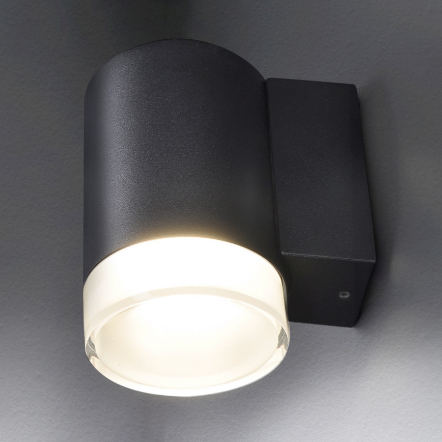 Brilagi - LED RGBW dimmbare Außen-Wandleuchte MATERA 1xGU10/6W/230V 3000K IP54 schwarz + Fernbedienung