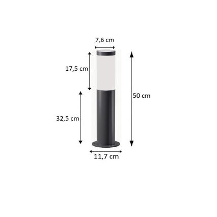 BRILAGI - LED RGBW dimmbare Außenleuchte ELIA 1xE27/6,5W/230V 2700-6500K IP44 Wi-Fi 50 cm Anthrazit