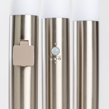 BRILAGI - dimmbare LED RGBW-Außenleuchte ELIA 1xE27/6,5W/230V 2700-6500K IP44 Wi-Fi 50 cm matt-chrom