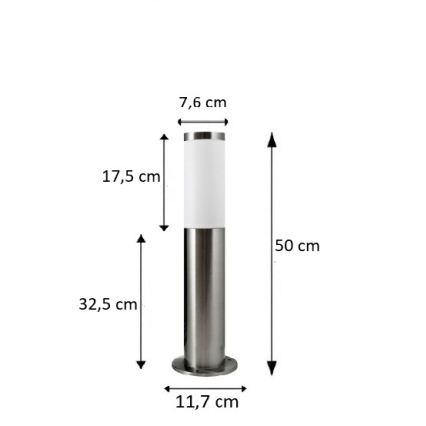 BRILAGI - dimmbare LED RGBW-Außenleuchte ELIA 1xE27/6,5W/230V 2700-6500K IP44 Wi-Fi 50 cm matt-chrom
