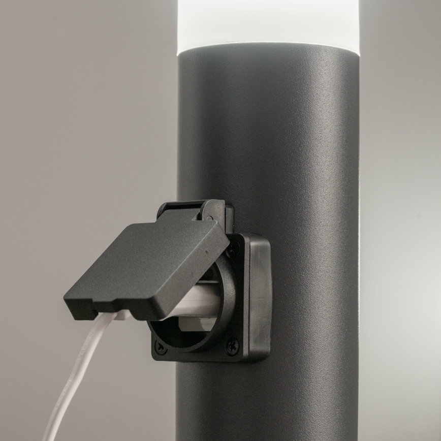 BRILAGI - LED RGBW dimmbare Außenleuchte mit Steckdose ELIA 1xE27/6,5W/230V 2700-6500K IP44 Wi-Fi 50 cm Anthrazit