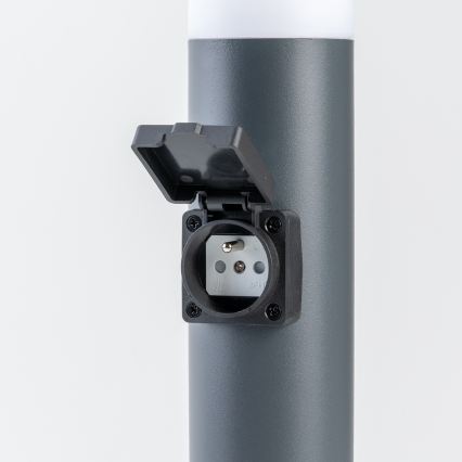 BRILAGI - LED RGBW dimmbare Außenleuchte mit Steckdose ELIA 1xE27/6,5W/230V 2700-6500K IP44 Wi-Fi 50 cm Anthrazit