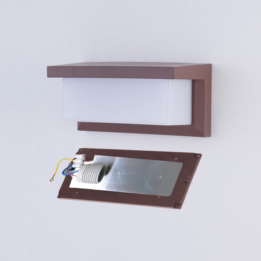 BRILAGI - LED RGBW dimmbare Außenwandleuchte BRICKY 1xE27/12W/230V 2700-6500K IP54 braun