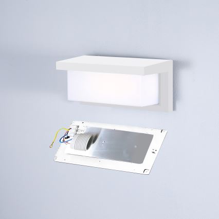 Brilagi - LED RGBW dimmbare Außenwandleuchte BRICKY 1xE27/15W/230V 2700–6500K IP54 Weiß