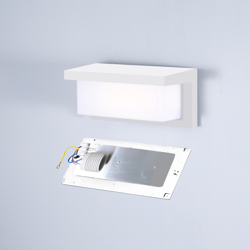 Brilagi - LED RGBW dimmbare Außenwandleuchte BRICKY 1xE27/15W/230V 2700–6500K IP54 Weiß