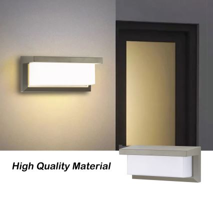 Brilagi - LED RGBW dimmbare Außen-Wandleuchte BRICKY 1xE27/9W/230V 2700-6500K IP54 grau