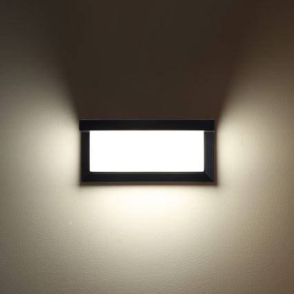 Brilagi - LED RGBW dimmbare Außenwandleuchte BRICKY 1xE27/9W/230V 2700-6500K IP54 schwarz