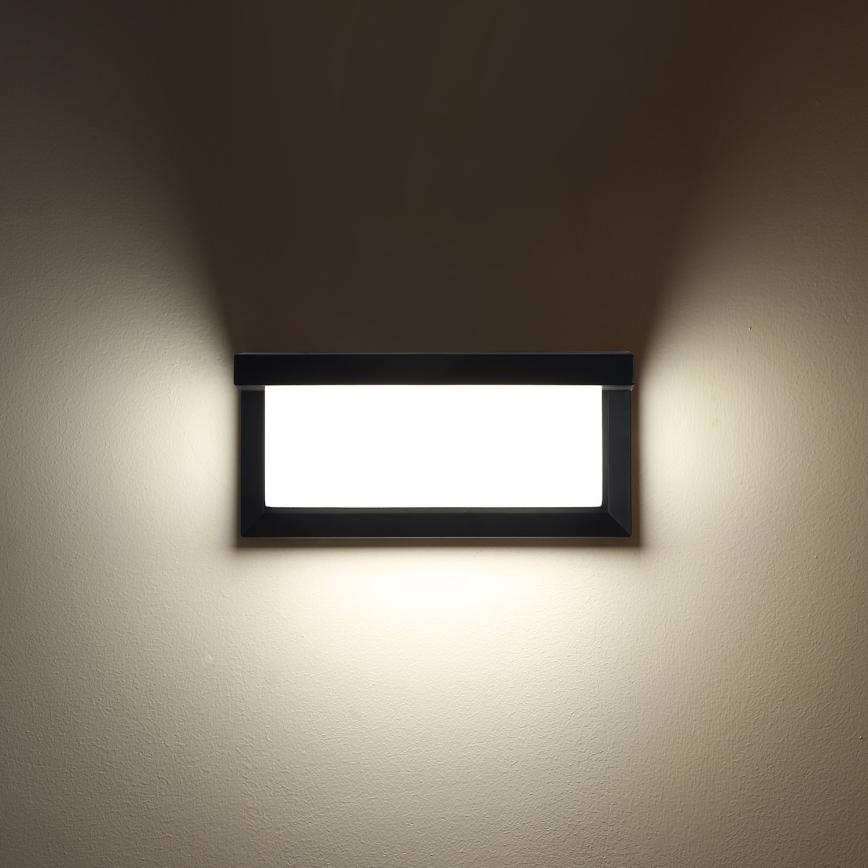 Brilagi - LED RGBW dimmbare Außenwandleuchte BRICKY 1xE27/9W/230V 2700-6500K IP54 schwarz