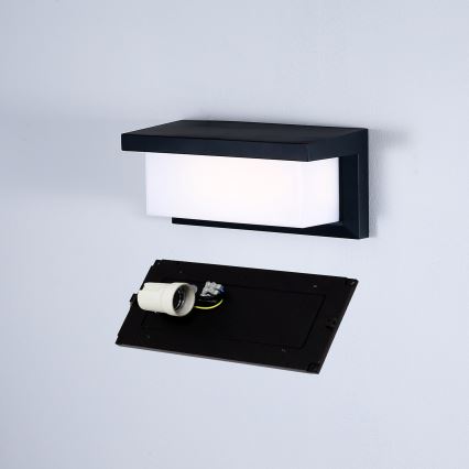 Brilagi - LED RGBW dimmbare Außenwandleuchte BRICKY 1xE27/9W/230V 2700-6500K IP54 schwarz