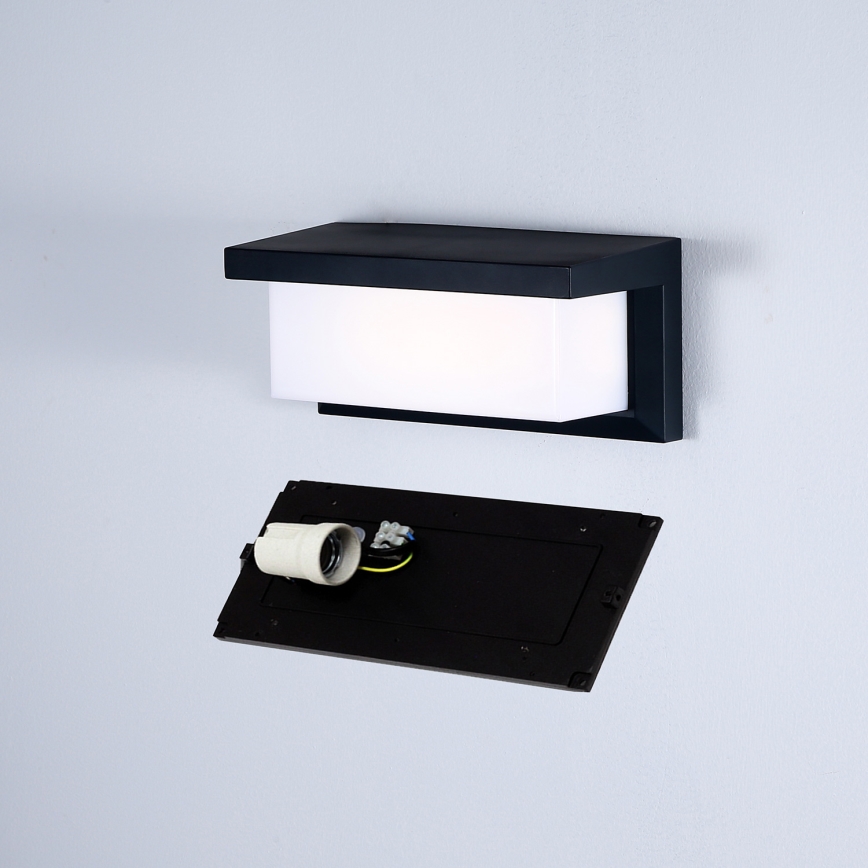 Brilagi - LED RGBW dimmbare Außenwandleuchte BRICKY 1xE27/9W/230V 2700-6500K IP54 schwarz